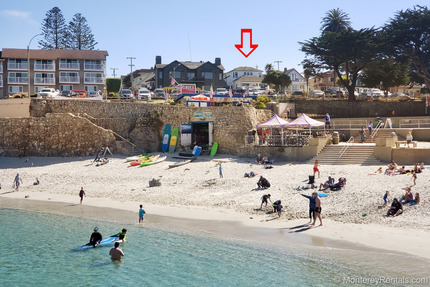 Lover's Point Beach is across the street.