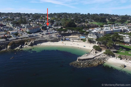 Across the street from Lover's Point Beach