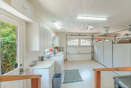 Laundry inside single garage